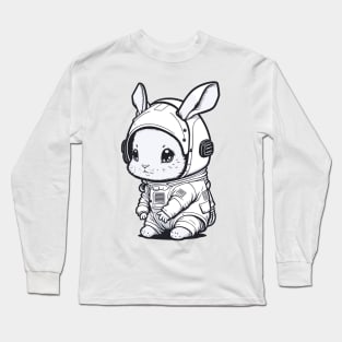 cute bunny astronaut Long Sleeve T-Shirt